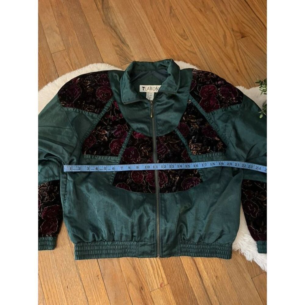 Vintage 80s Lavon Windbreaker Tracksuit Jogger Set Emerald Green Size M - Picture 8 of 10